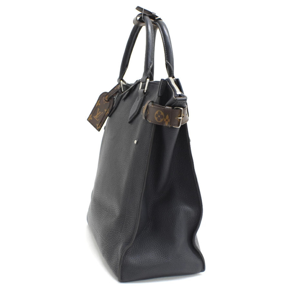 Louis Vuitton Black leather North South Taurillon Zipped Tote